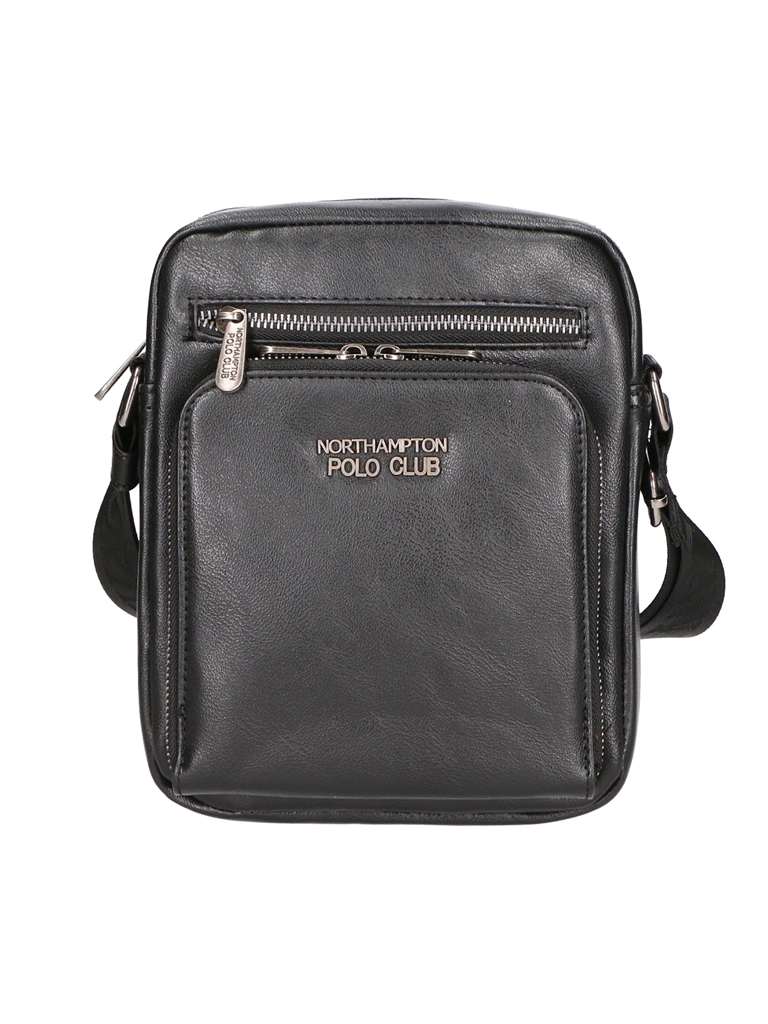 Borsa a tracolla uomo 100% pelle PU PCL3106-BLACK Northampton Polo Club