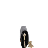 Borsa a tracolla da donna Vera pelle 00734-LU28 NERO Viola Castellani
