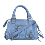 Erisia Borsa a spalla da donna Vera pelle 06091-BLU JEANS Gave Lux