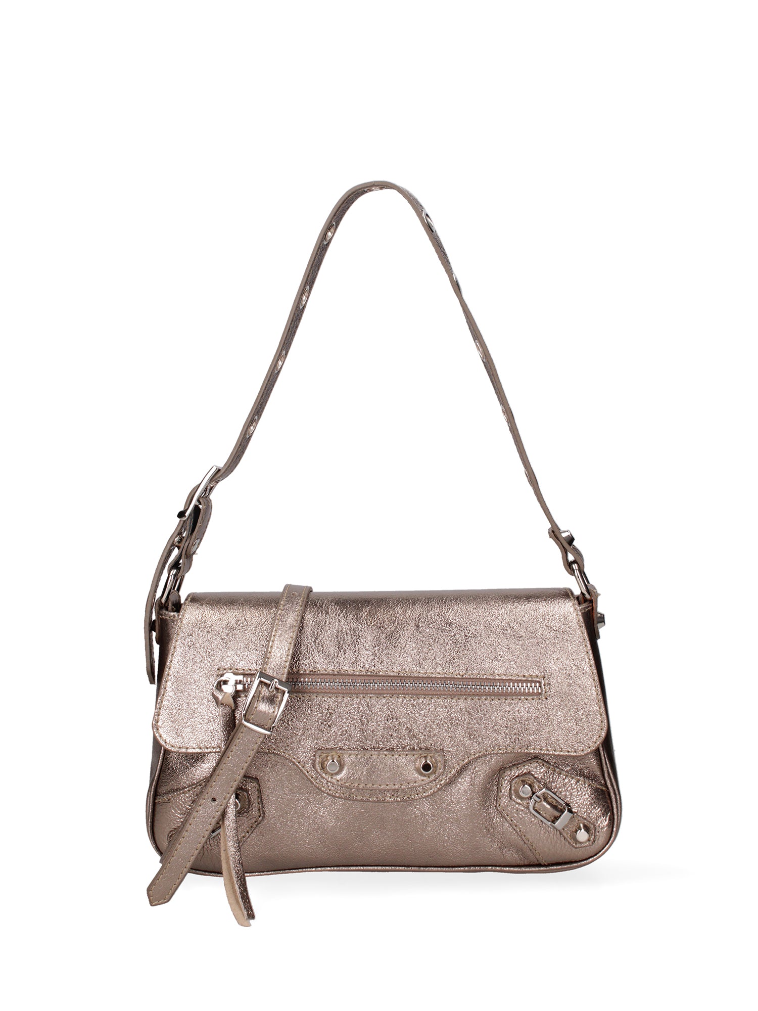 Borsa a spalla da donna Vera pelle 07234-L005 BRONZO Roberta Rossi