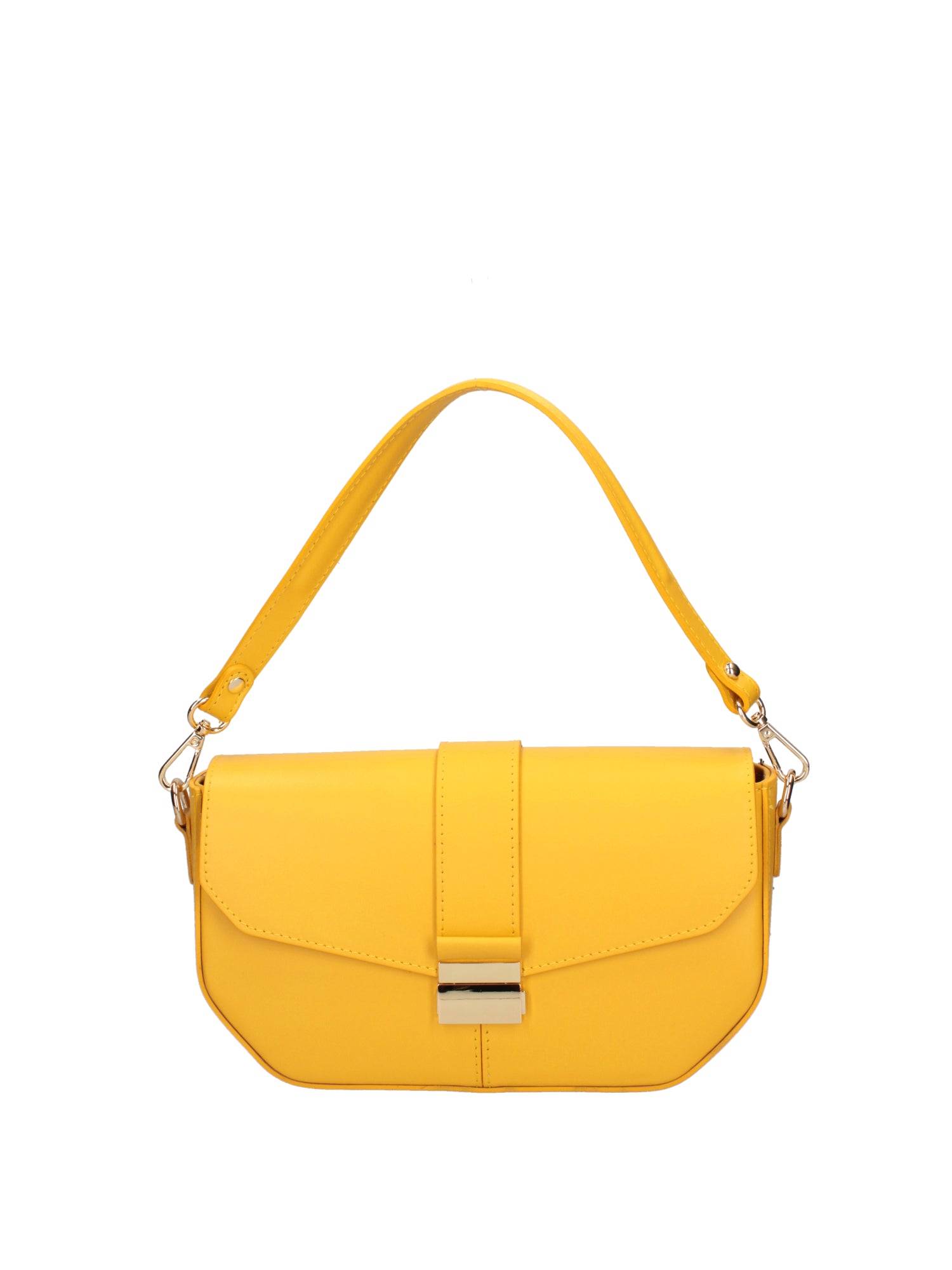 Borsa a spalla da donna Vera pelle 07229-L224 GIALLO Roberta Rossi