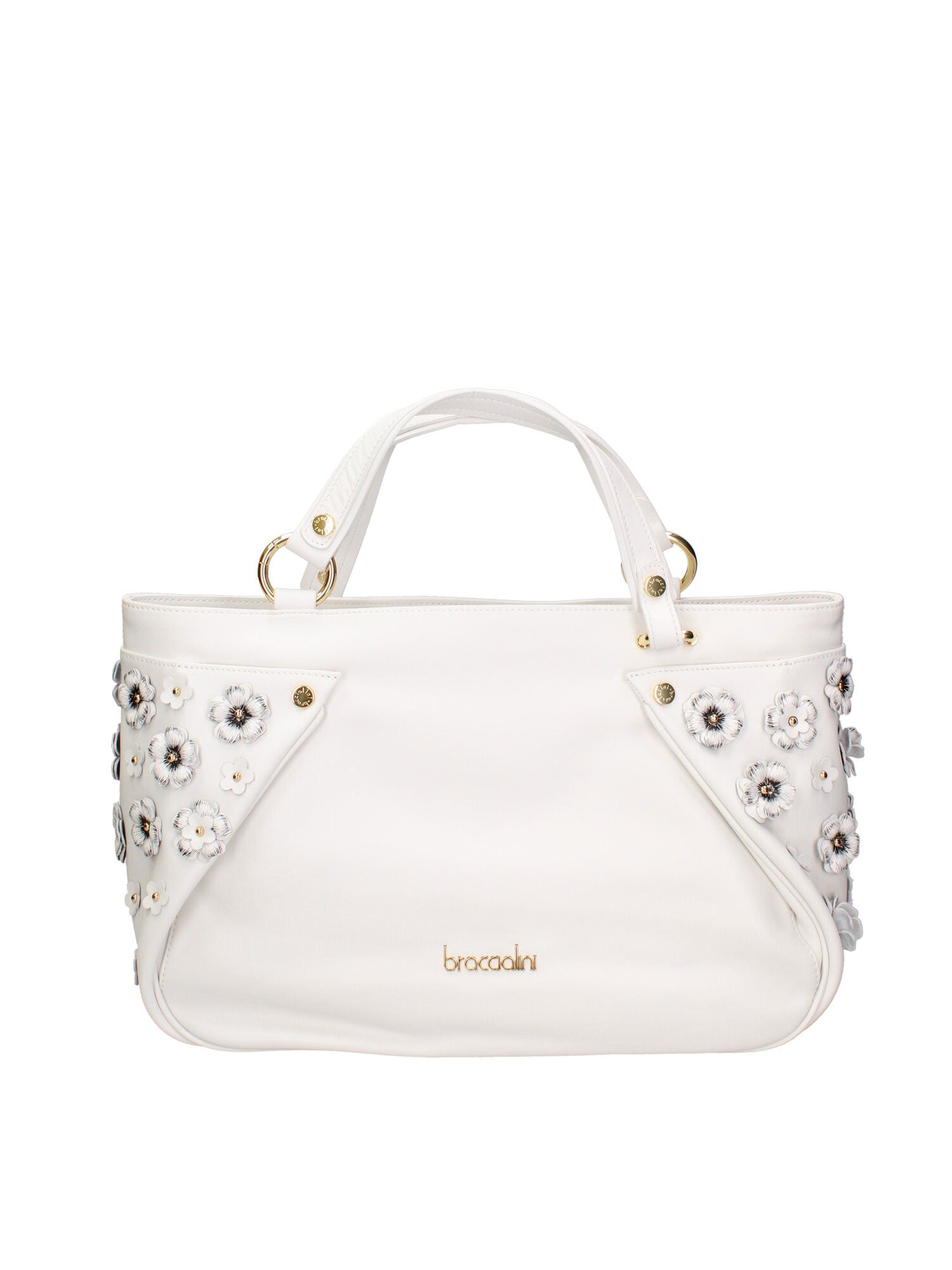 Iolara Lux Borsa a spalla da donna Vera pelle B17240-BIANCO Braccialini