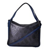 Aura Borsa a spalla da donna Vera pelle stampata lizard 05517-D24 BLU JEANS L033 BLU Gave Lux