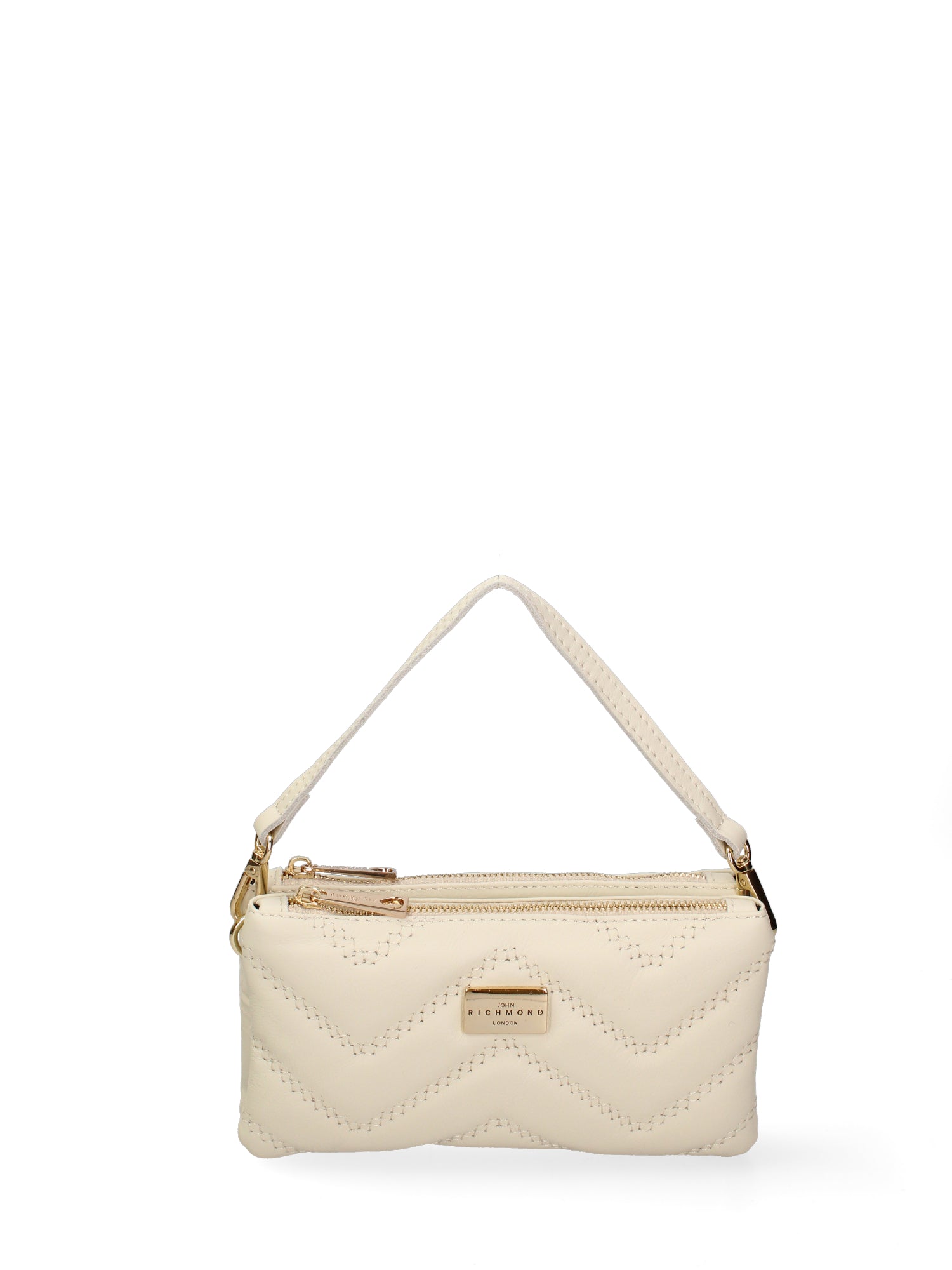 Borsa a spalla da donna Vera pelle JR-W-1109SA-BONE-GOLD John Richmond