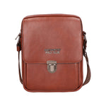 Borsa a tracolla uomo in pelle PU Casual PCL3078-BROWN Northampton Polo Club