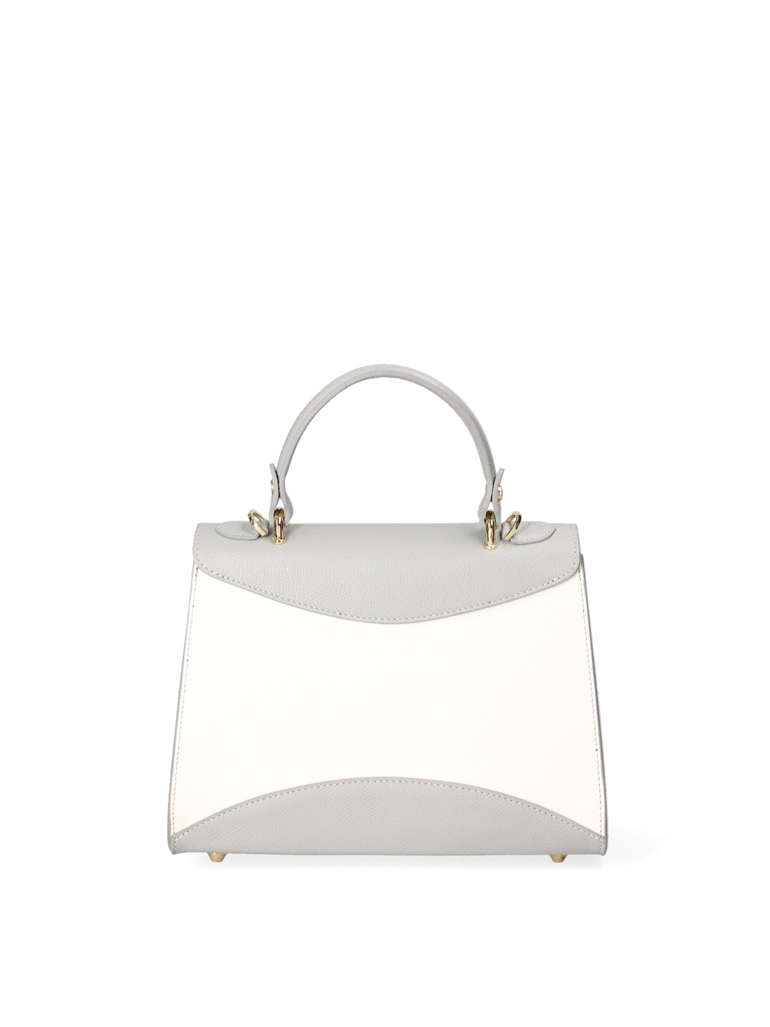 Auriga Chic Borsa a mano da donna Vera pelle 8924-BIANCO+GRIGIO Gave Lux