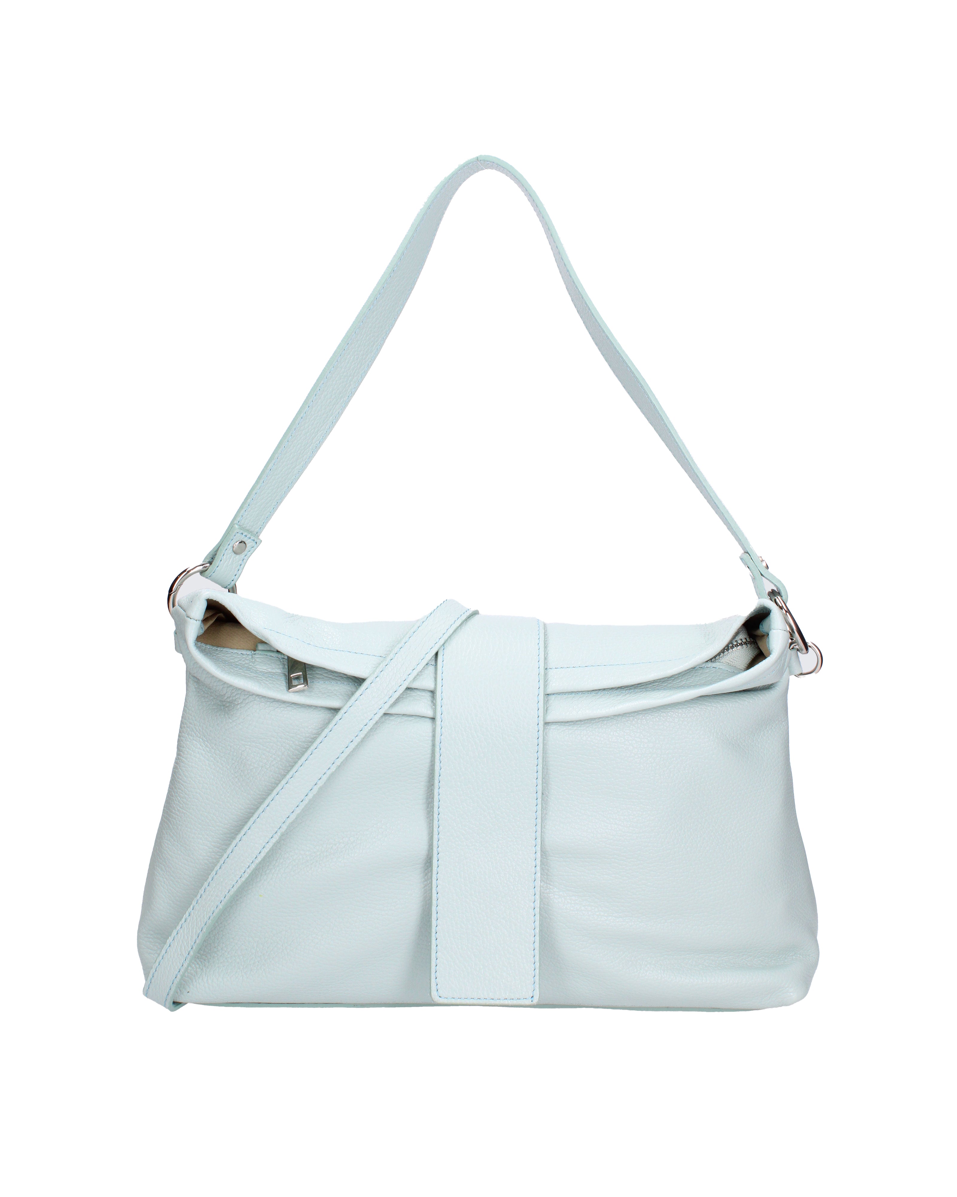 Grace Borsa a spalla da donna Vera pelle 07158-D102 CIELO Viola Castellani