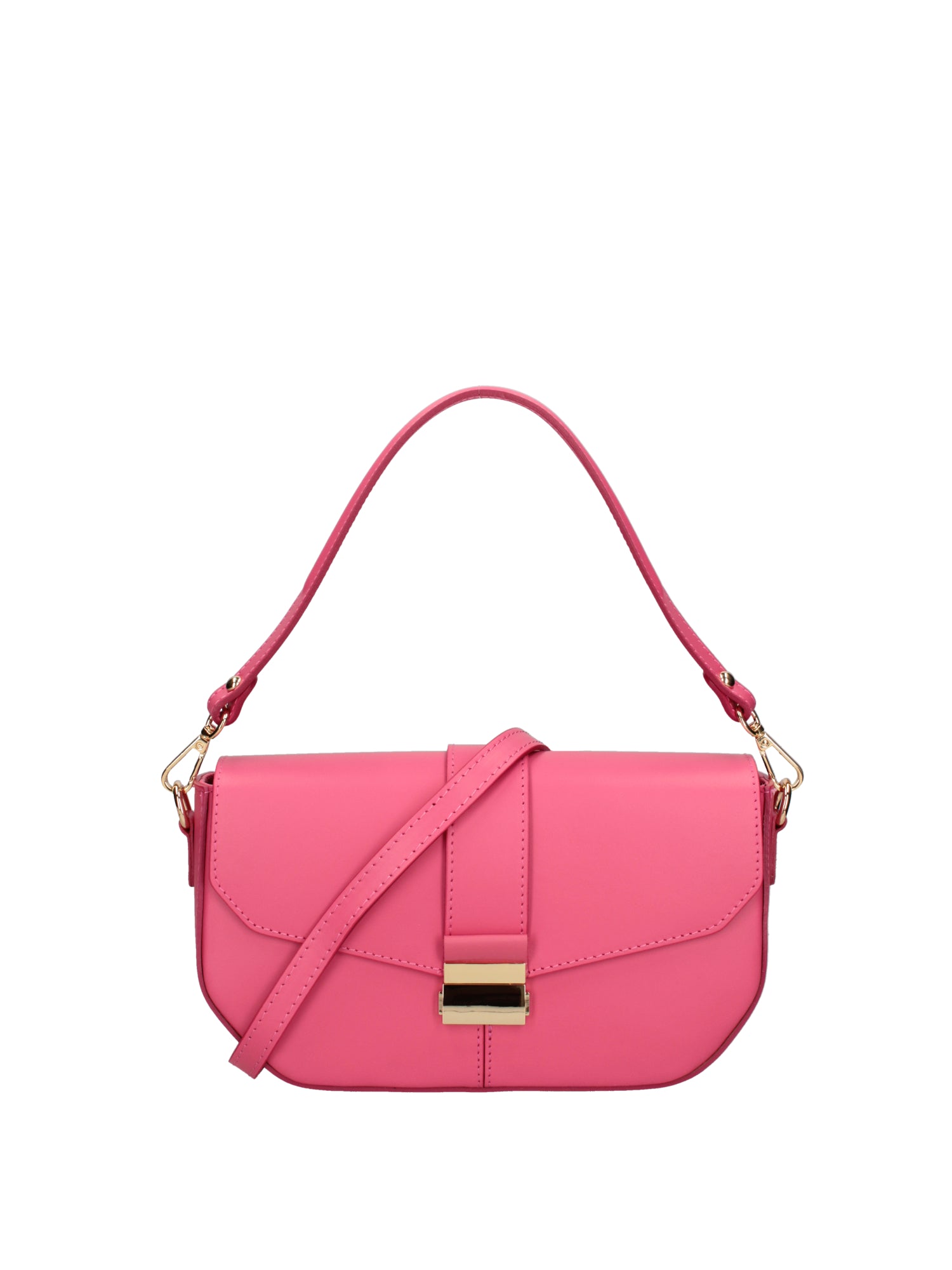 Borsa a spalla da donna Vera pelle 07229-L317 FUXIA Roberta Rossi