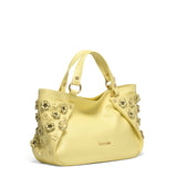 Iolara Lux Borsa a spalla da donna Vera pelle B17240-GIALLO Braccialini