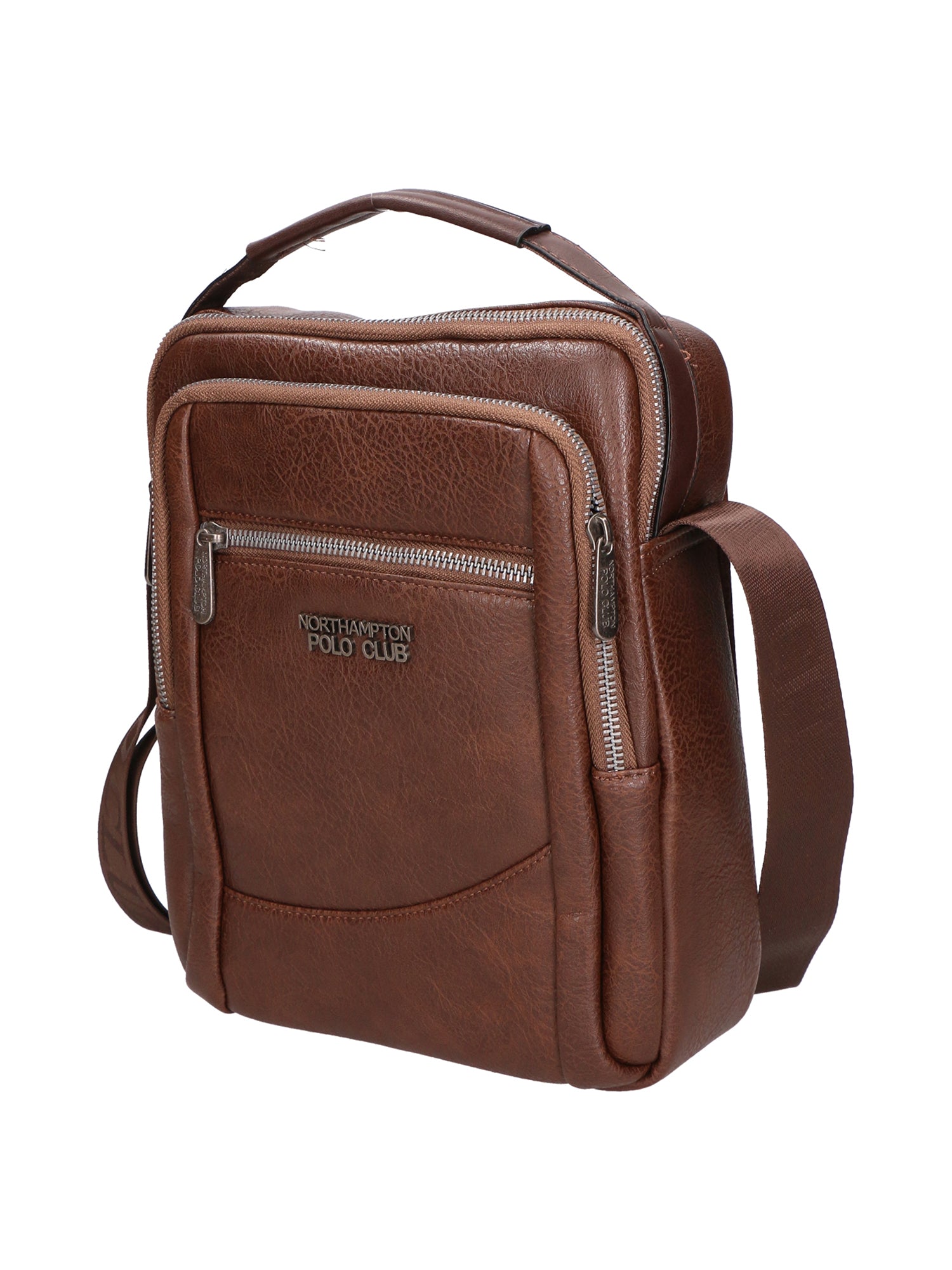 Borsa a tracolla uomo in pelle PU Casual PCL3002-COFFEE Northampton Polo Club