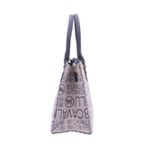 Borsa a mano da donna Ecopelle e poliestere BC1370-BLU B Cavalli