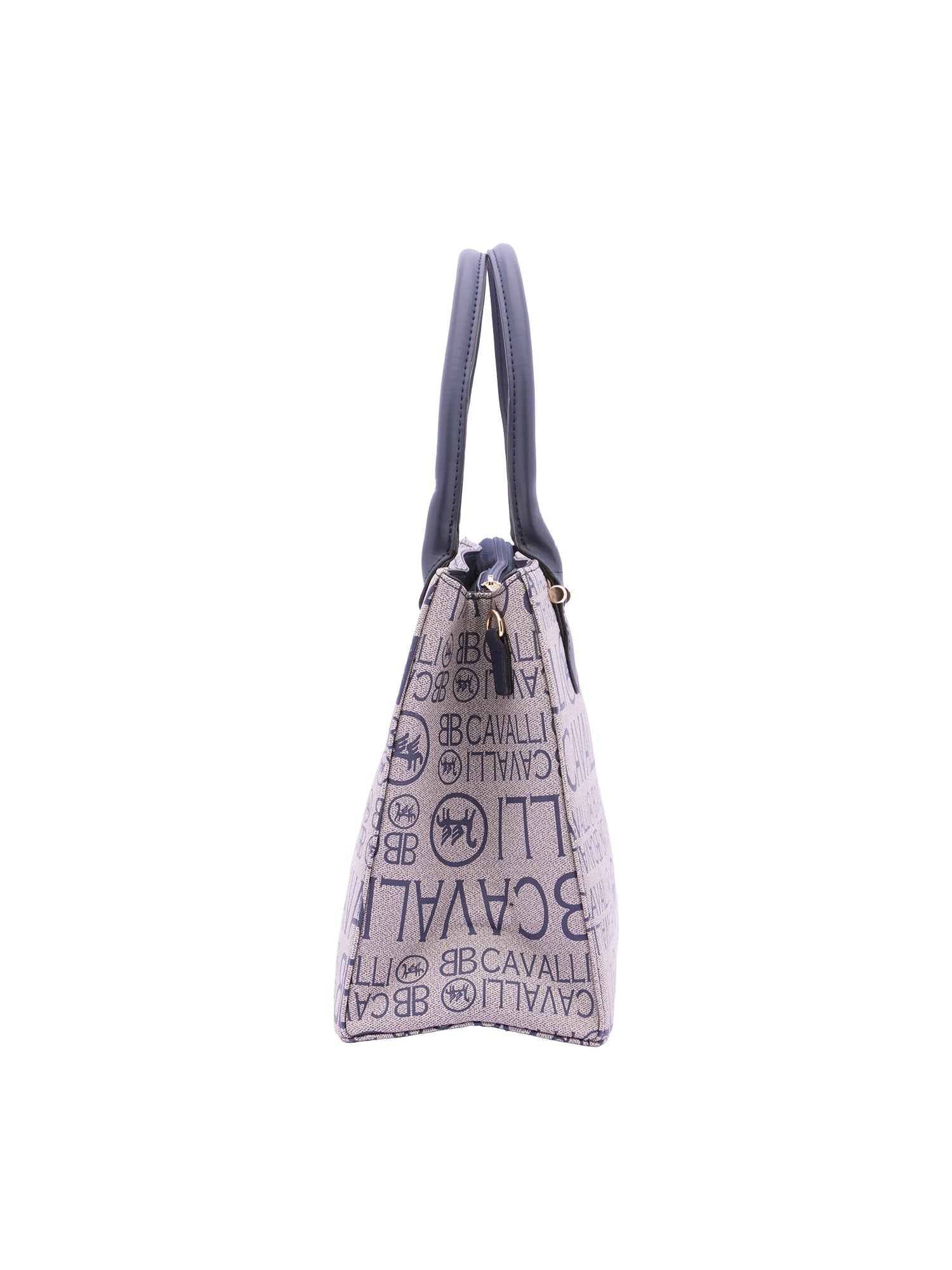 Borsa a mano da donna Ecopelle e poliestere BC1370-BLU B Cavalli