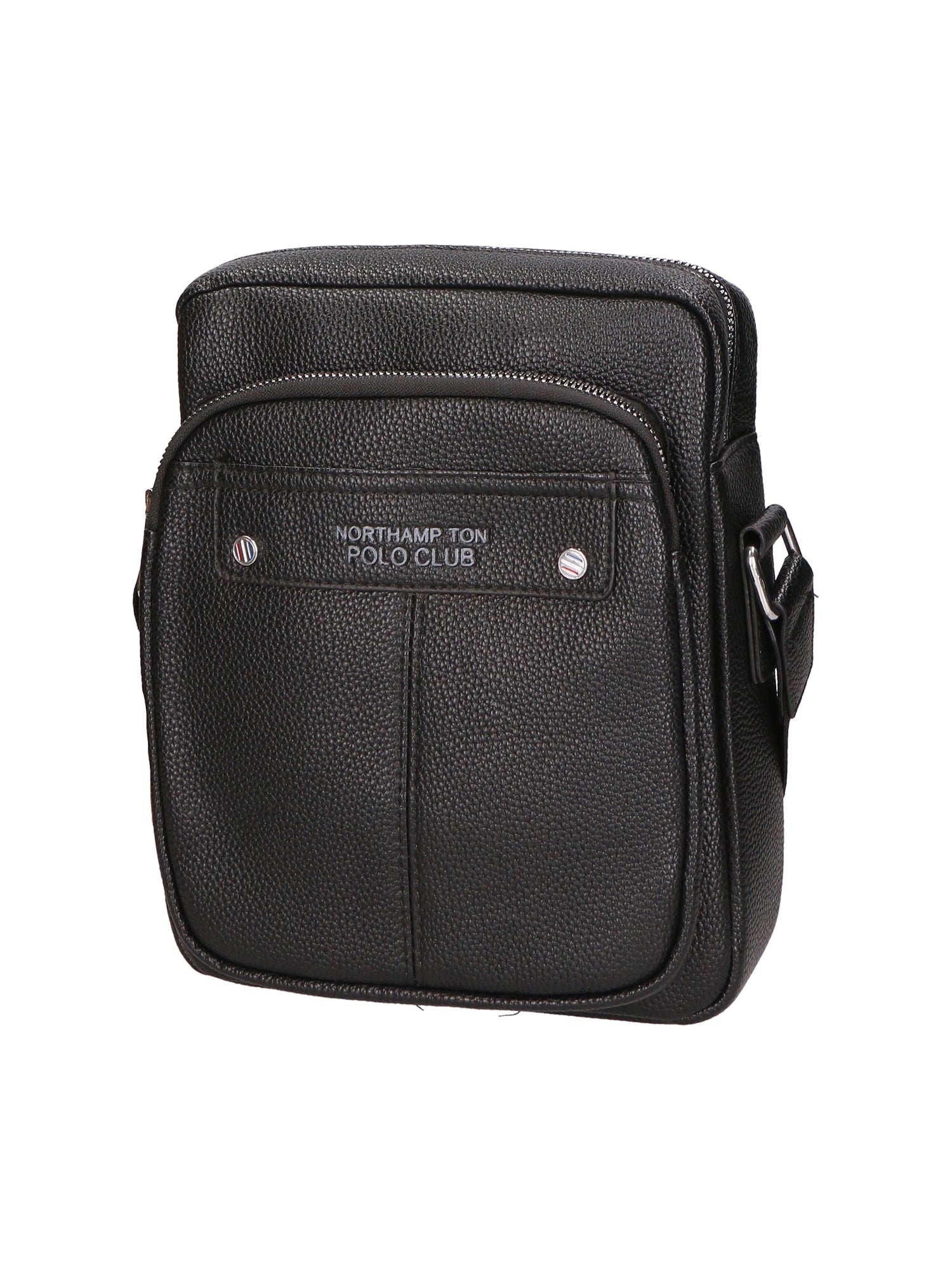 Borsa a tracolla uomo 100% PU Leather PCL3023-BLACK Northampton Polo Club