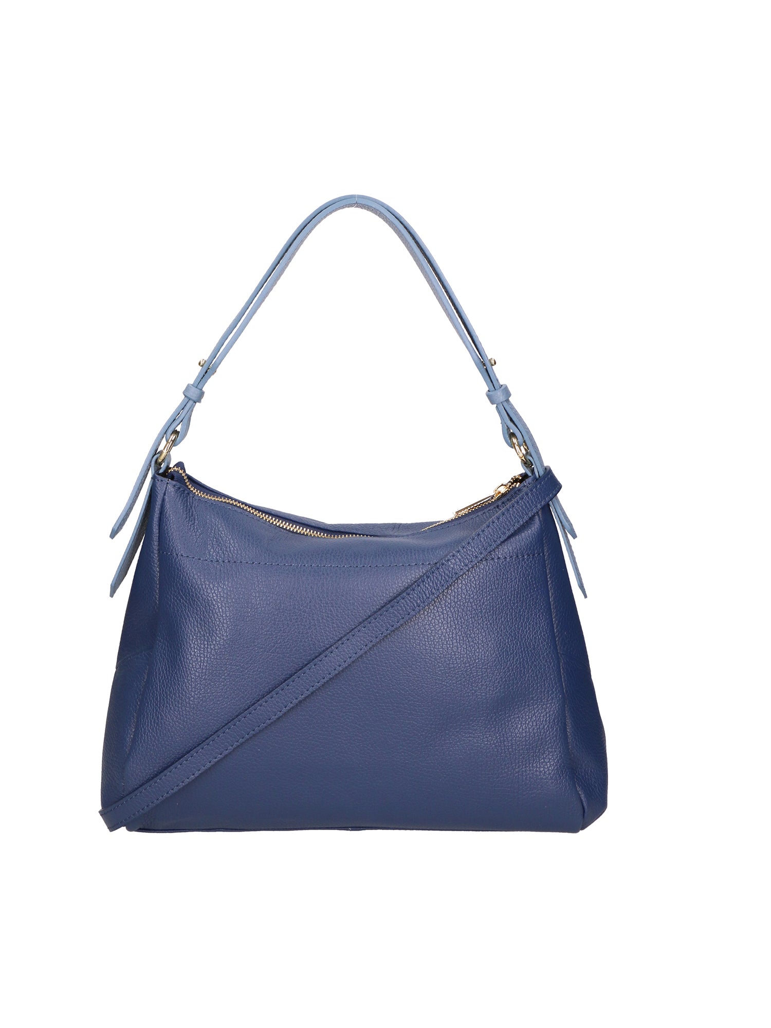 Vladimira Borsa a spalla da donna Vera pelle 06675-D24 BLU + D41 C.ZUCC. Gave Lux