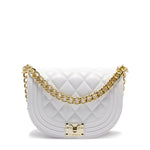 Borsa a mano da donna 100% PVC FLAT ZOE-OFF BLANC + LIGHT GOLD Marc Ellis