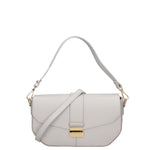 Borsa a spalla da donna Vera pelle 07229-L119 GRIGIO CHIARO Roberta Rossi