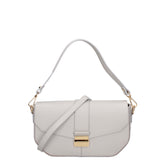 Borsa a spalla da donna Vera pelle 07229-L119 GRIGIO CHIARO Roberta Rossi