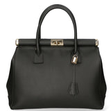 Aleria Borsa a mano da donna Vera pelle 8005-D28 NERO Gave Lux