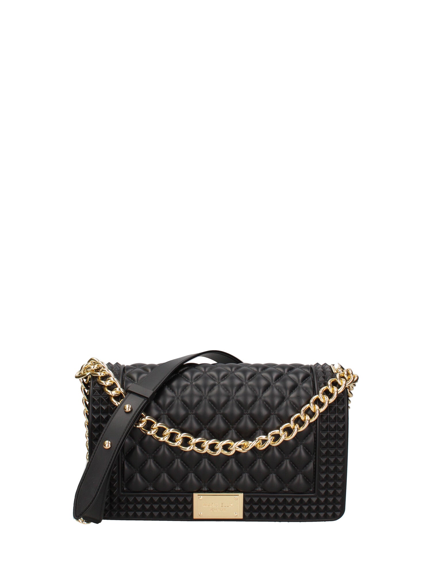 Borsa a mano donna 100% gomma FLAT PENKA M-BLACK-GOLD Marc Ellis