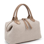 Borsa a mano da donna 100% pelle vegana PU 749-1PT-TAN Diana&co