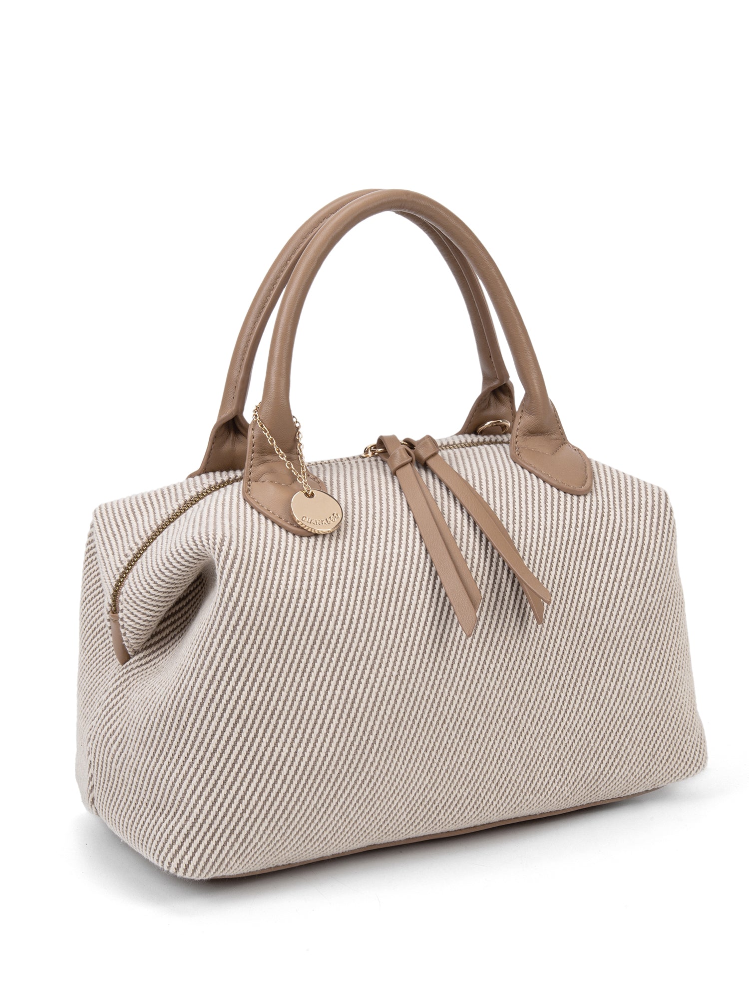 Borsa a mano da donna 100% pelle vegana PU 749-1PT-TAN Diana&co