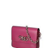 Borsa a tracolla da donna Vera pelle JR-W-1053-FUCSIA-SILVER John Richmond