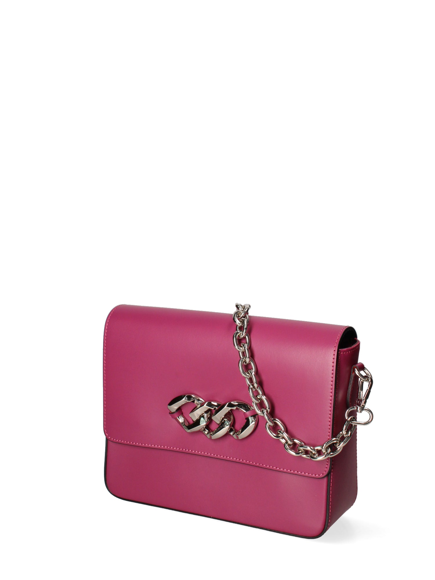Borsa a tracolla da donna Vera pelle JR-W-1053-FUCSIA-SILVER John Richmond