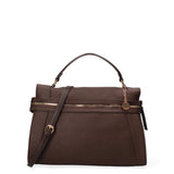 Borsa a mano da donna Ecopelle e poliestere 603-3-CHOCOLATE Diana&co