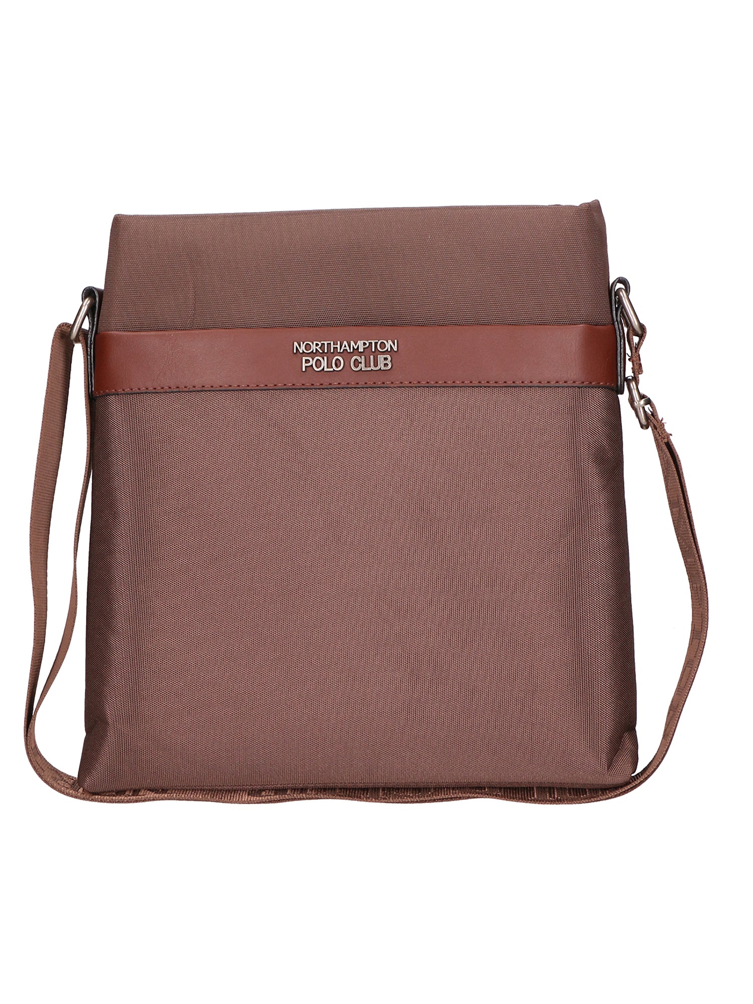 Borsa a tracolla uomo Pelle vegana + Tessuto PCL3068-EARTH Northampton Polo Club