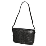 Azzurra Borsa a spalla da donna Vera pelle croco 05699-C28 NERO Gave Lux