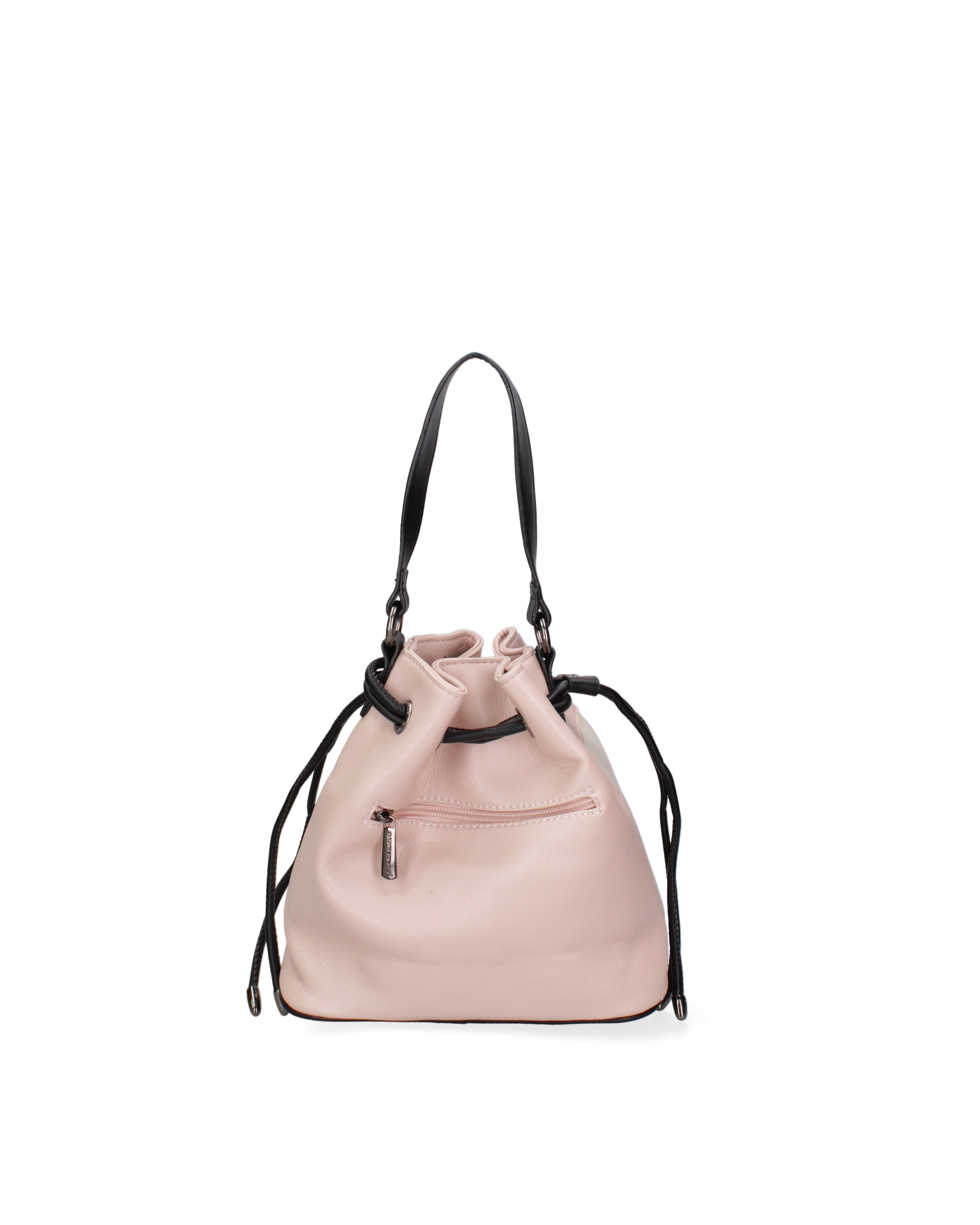 Borsa a secchiello da donna Ecopelle F6714-3-BEIGE - PINK David Jones