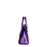 Borsa a mano da donna 100% Pvc FLAT-WOOD-S 24-VIOLET INDIGO - LIGHT OTTONE Marc Ellis