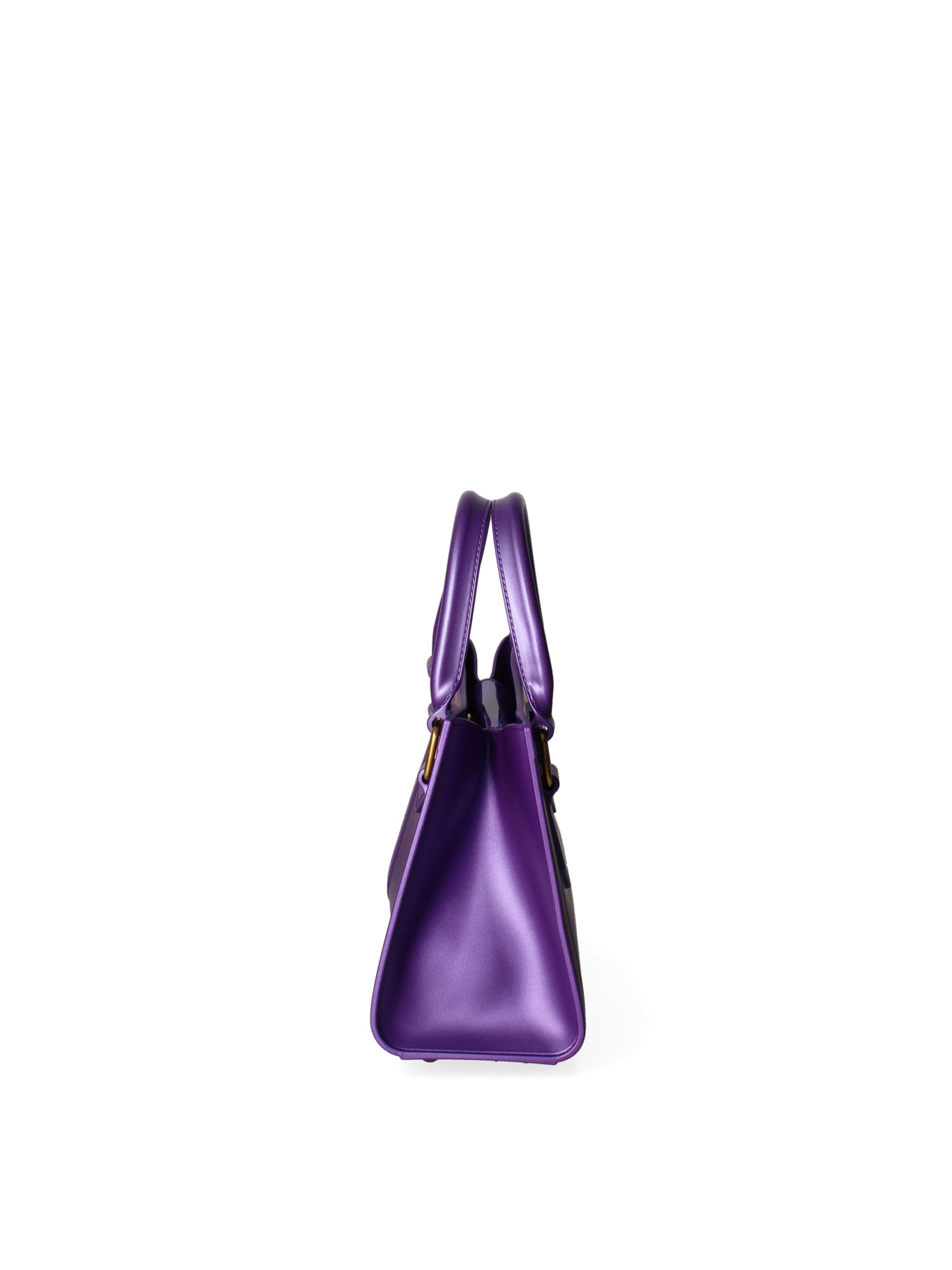 Borsa a mano da donna 100% Pvc FLAT-WOOD-S 24-VIOLET INDIGO - LIGHT OTTONE Marc Ellis
