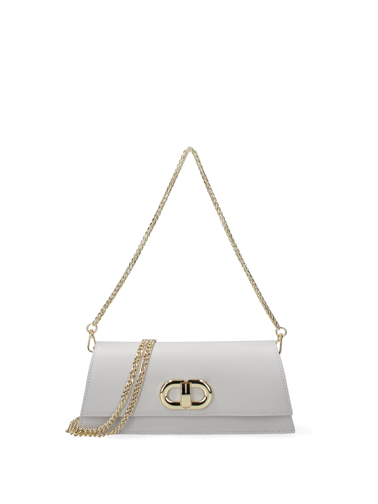 Borsa a spalla da donna Vera pelle 07313-L119 GRIGIO CHIARO Roberta Rossi