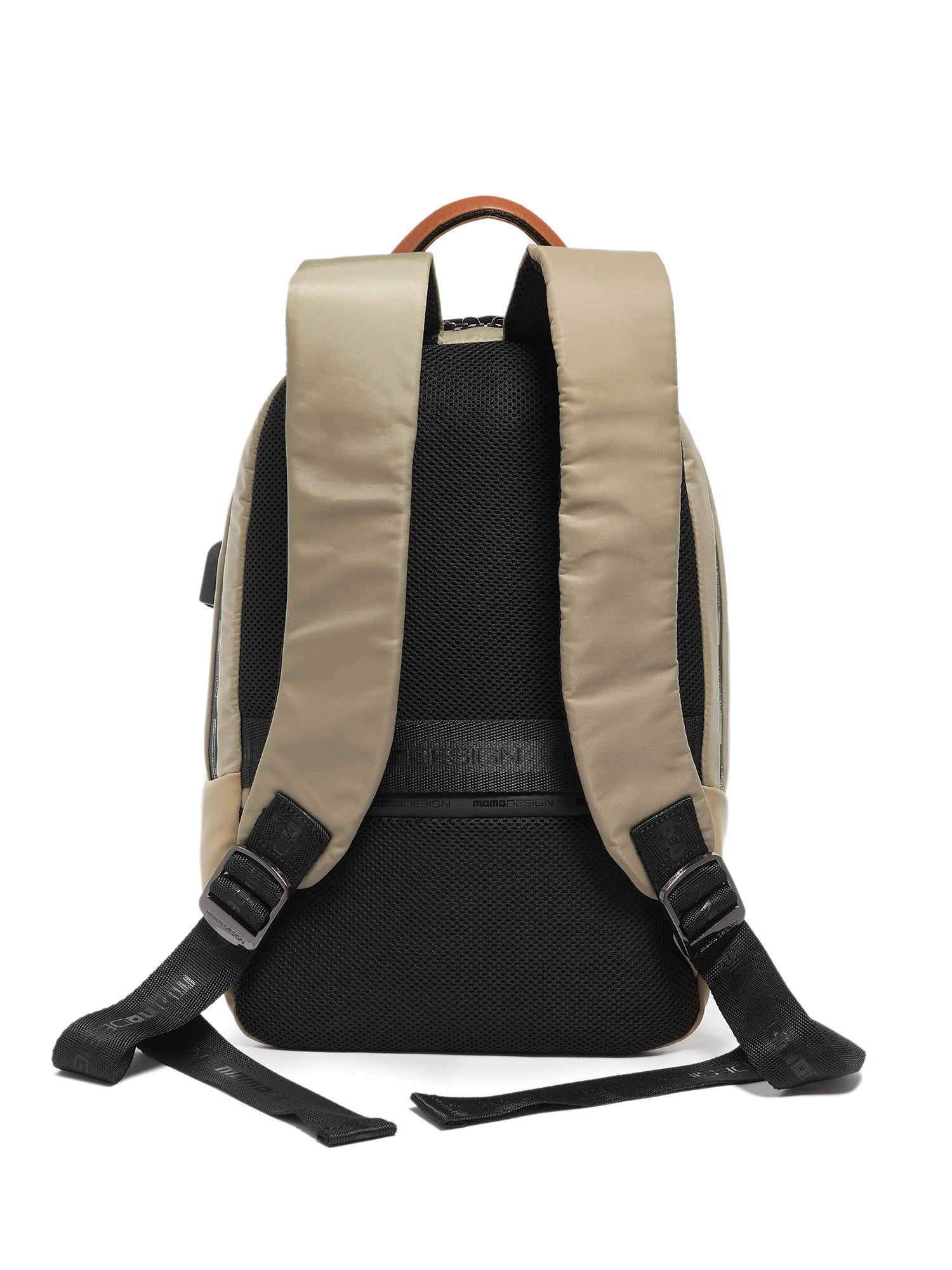 Zaino uomo in poliuretano Casual MO-02IC-BEIGE+CUOIO Momo Design