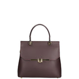 Borsa a mano da donna 100% vera pelle 7708-L133 BORDO' Viola Castellani
