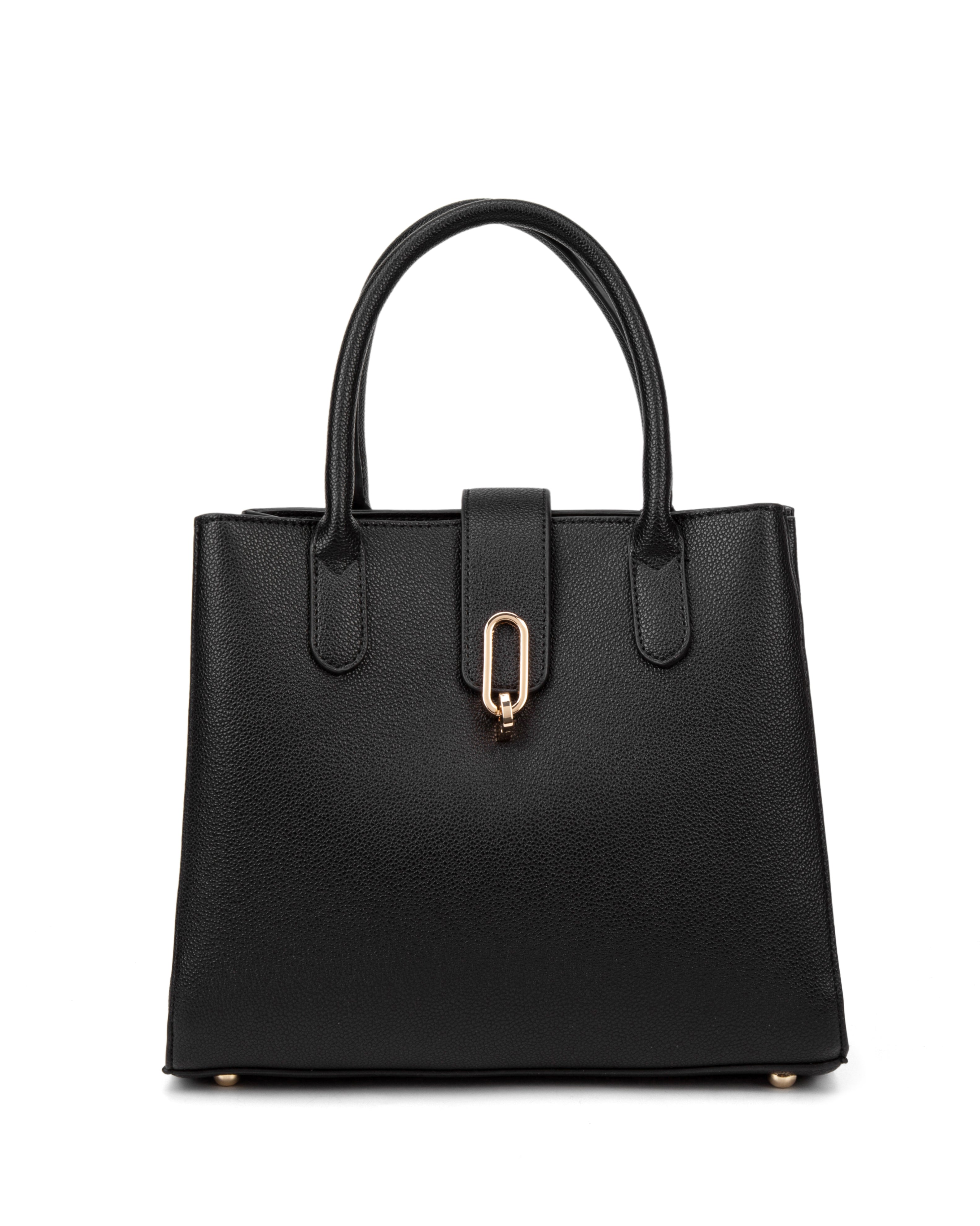 Borsa a mano da donna 100% pelle vegana PU 712-2PT-BLACK Diana&co