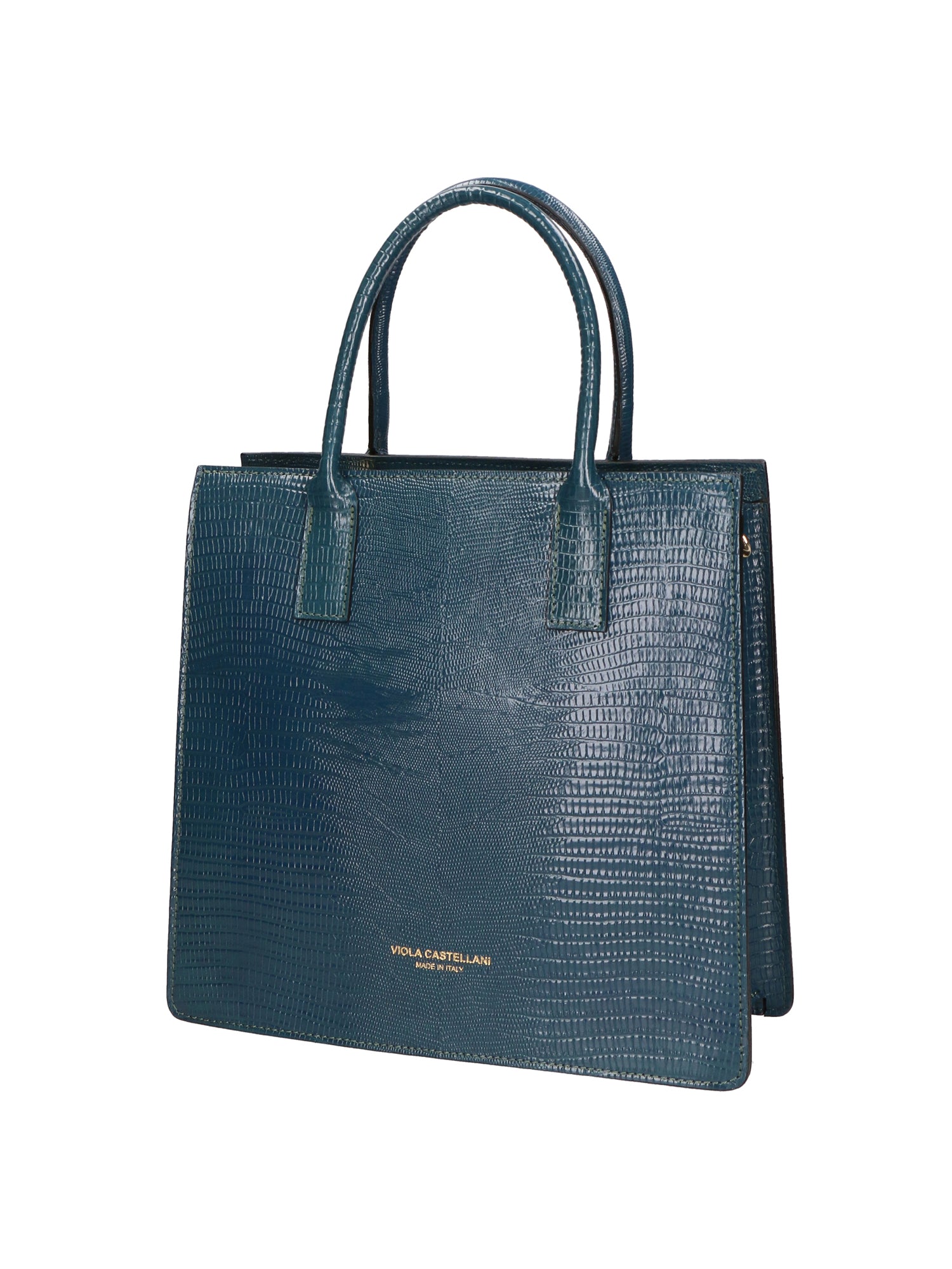 Giulia Borsa a mano da donna Vera pelle effetto cocco 468W-D33 OTTANIO Viola Castellani
