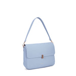 Borsa a spalla da donna 100% pelle vegana PU 740-1PT-SKY BLUE Diana&co