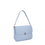 Borsa a spalla da donna 100% pelle vegana PU 740-1PT-SKY BLUE Diana&co