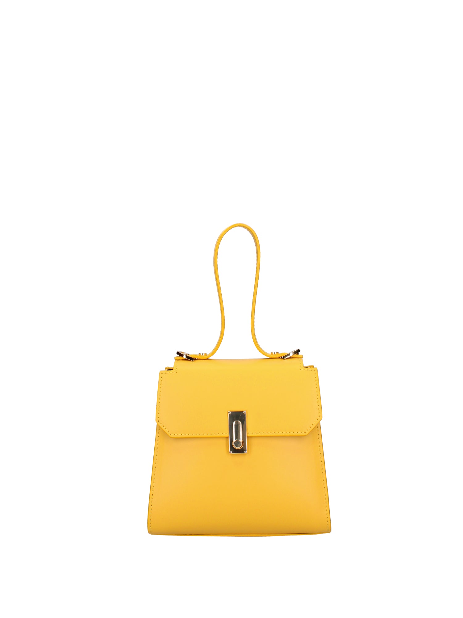 Borsa a mano da donna 100% pelle 07204-L224 GIALLO Viola Castellani