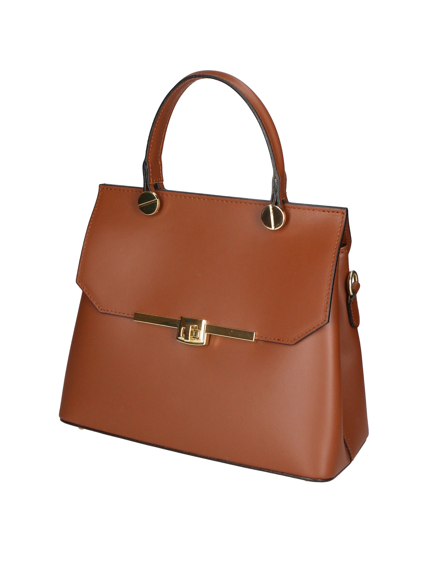 Borsa a mano da donna 100% vera pelle 7708-L131 MARRONE Gave Lux