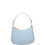 Borsa a spalla da donna 100% pelle ruga 07241-L366 CIELO Roberta Rossi