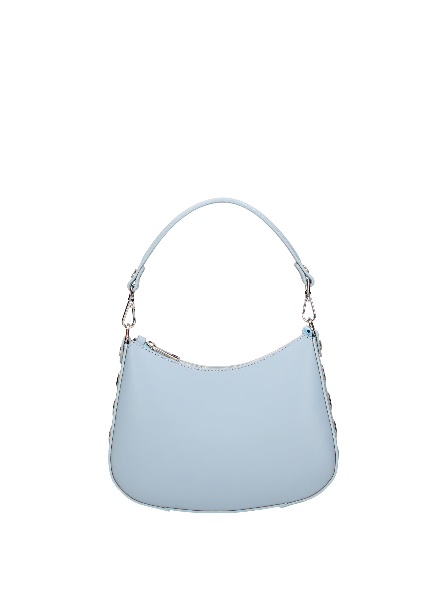 Borsa a spalla da donna 100% pelle ruga 07241-L366 CIELO Roberta Rossi