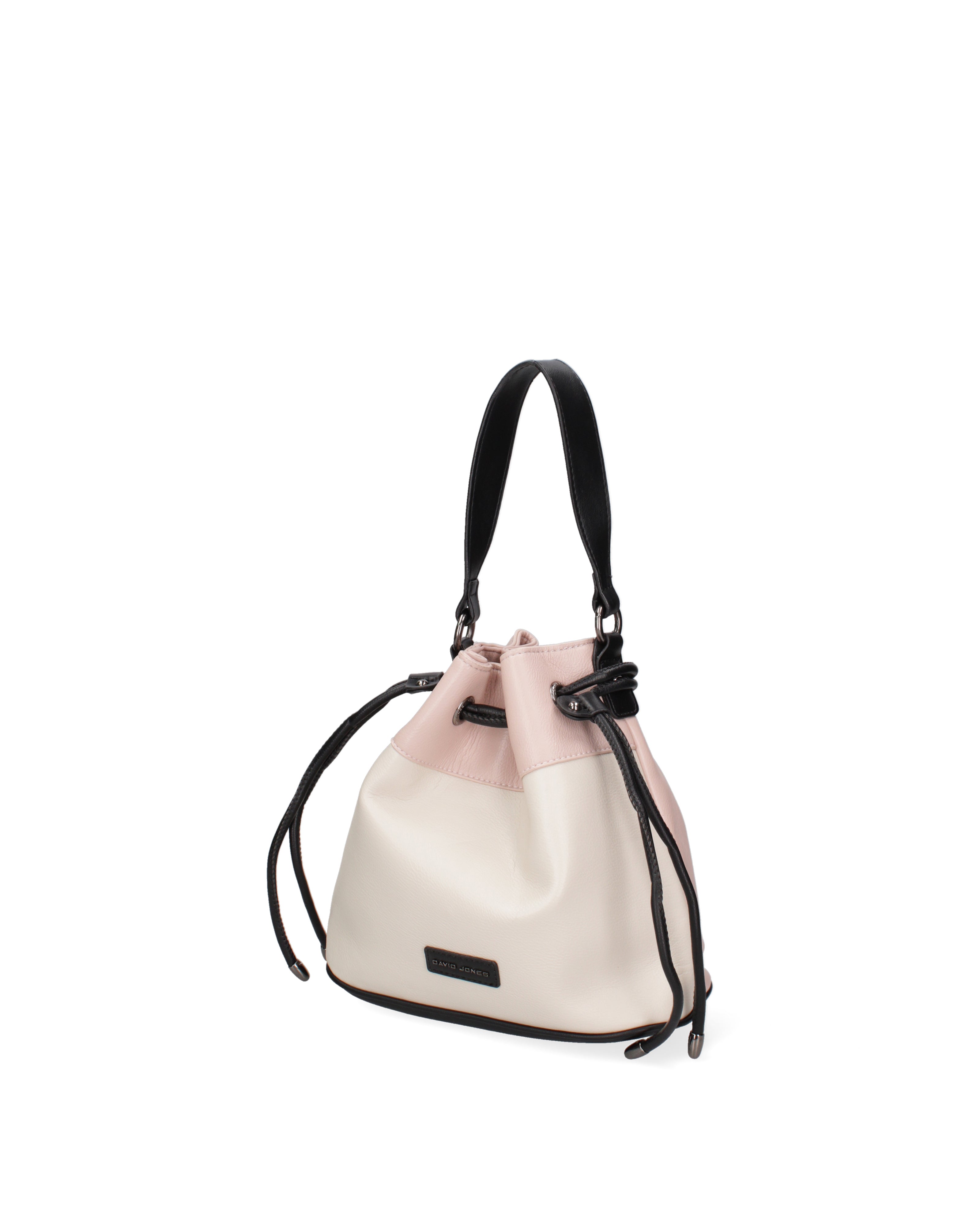 Borsa a secchiello da donna Ecopelle F6714-3-BEIGE - PINK David Jones