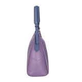 Vladimira Borsa a spalla da donna Vera pelle 06675-D87 VIOLET + D24 BLU Gave Lux
