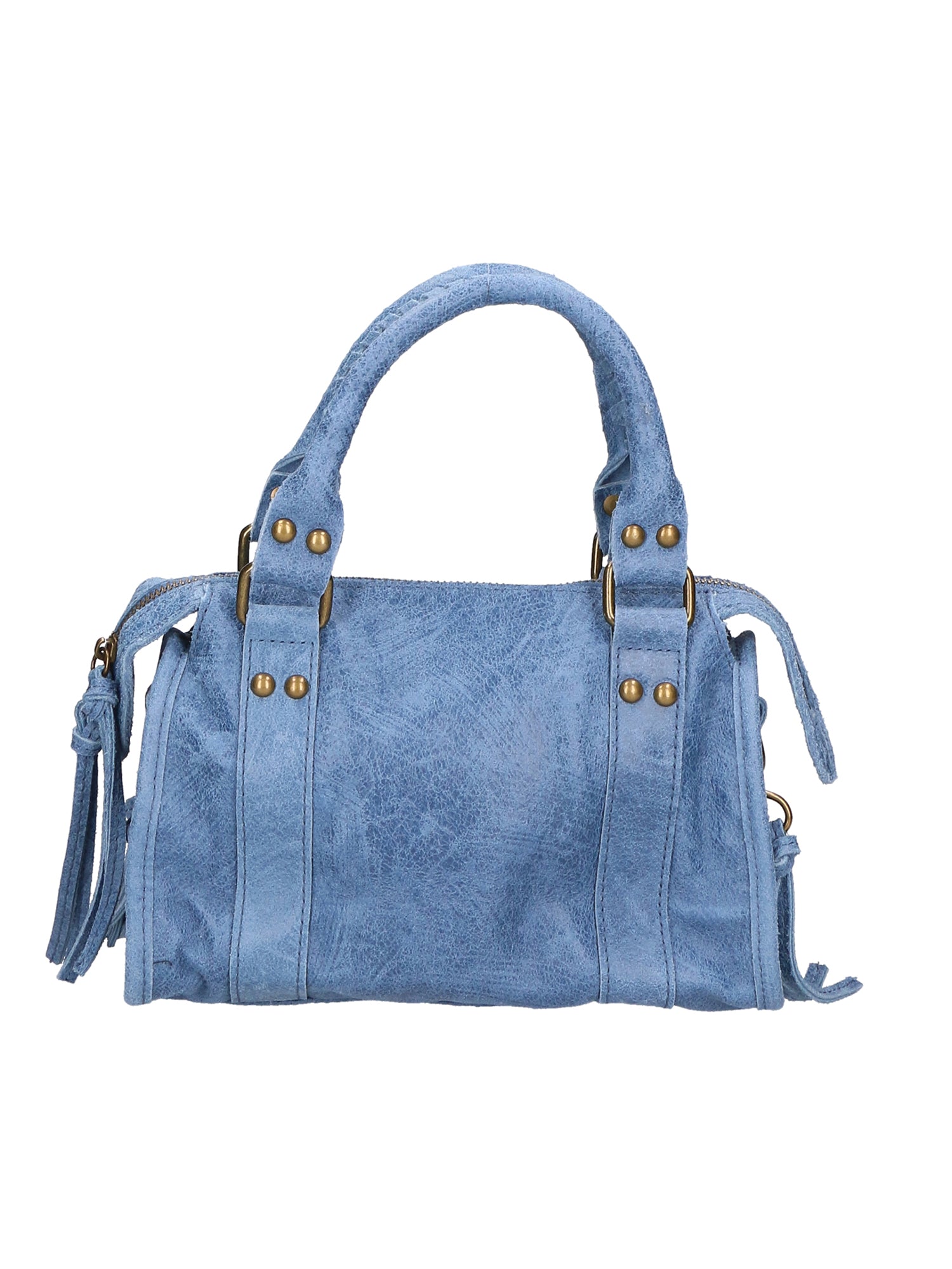 Erisia Borsa a spalla da donna Vera pelle 06091-BLU JEANS Gave Lux