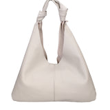 Borsa a spalla da donna 100% vera pelle 07156-D86 GRIGIO PERLA Viola Castellani