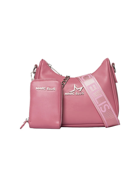 Borsa a Spalla in Pelle Vegana Rosa