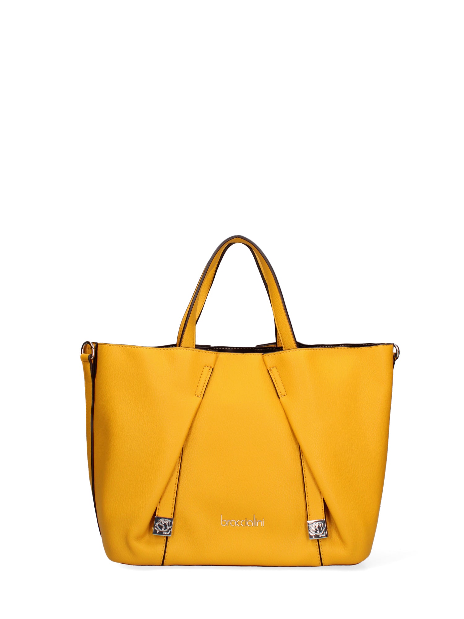 Edera Pro Borsa a mano da donna 100% poliuretano B16260-GIALLO Braccialini